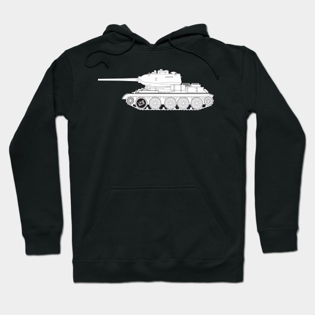 Very beautiful T-34-85, classic tank Hoodie by FAawRay